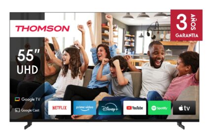 TV Set|THOMSON|55"|4K/Smart|QLED|3840x2160|Google TV|White|55UG4S14W
