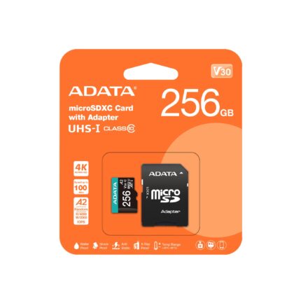 Adata Memory Micro Sdxc 256Gb W/Ad./Ausdx256Gui3V30Sa2-Ra1