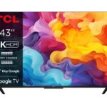 TV Set|TCL|43"|4K/Smart|3840x2160|Wireless LAN|Bluetooth|Google TV|43V6B