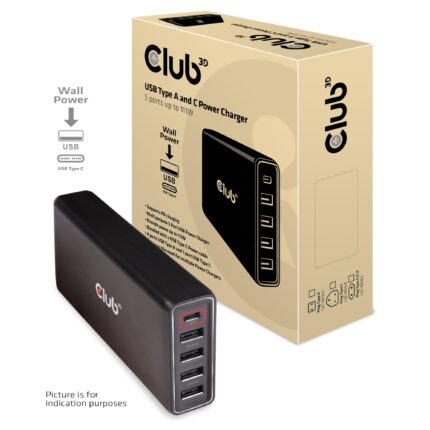 Club3D Mobile Wall 5P + /Usb 111W Cac-1903Eu