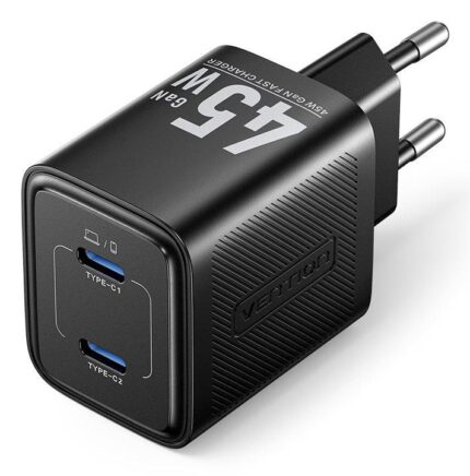 Vention Mobile Wall 45W Usb-C/2P Black Fefb0-Eu