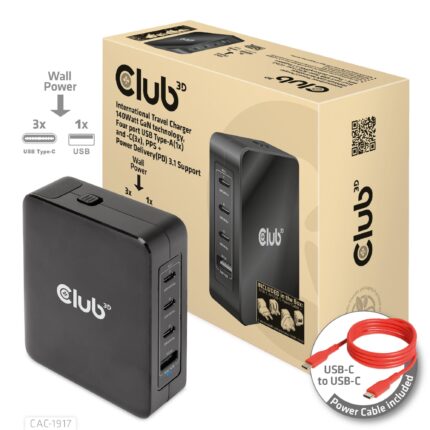Club3D Mobile Travel Usb-C/140W Gan Cac-1917
