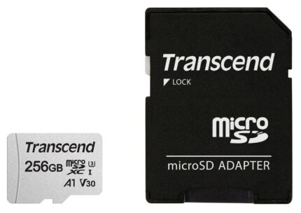 Transcend Memory Micro Sdxc 256Gb W/Adap/C10 Ts256Gusd300S-A