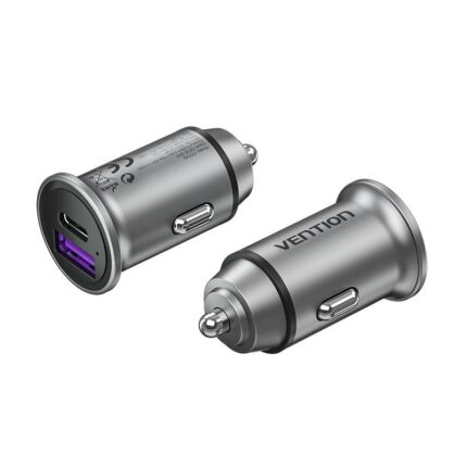 Vention Mobile Car 30W Usb/2P Gray Fffh0