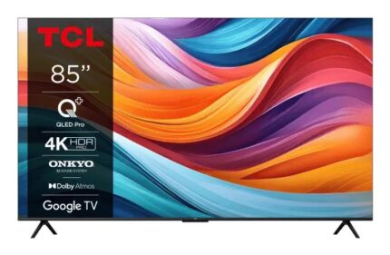 TV Set|TCL|85"|4K/Smart|QLED|3840x2160|Wireless LAN|Bluetooth|Google TV|Grey|85T7B