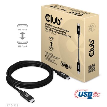 Club3D Usb-C To Usb-C 2M/M/M Cac-1575