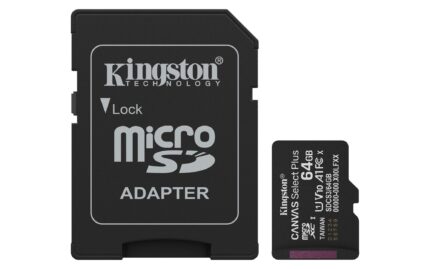 Kingston Memory Micro Sdxc 64Gb Uhs-I/W/Adapter Sdcs3/64Gb