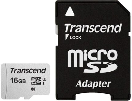 Transcend Memory Micro Sdhc 16Gb W/Adap/C10 Ts16Gusd300S-A