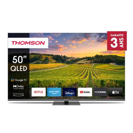 TV Set|THOMSON|50"|4K/Smart|QLED|3840x2160|Bluetooth|Google TV|50QG5C14