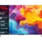 TV Set|TCL|55"|4K/Smart|3840x2160|Wireless LAN|Bluetooth|Google TV|55V6B