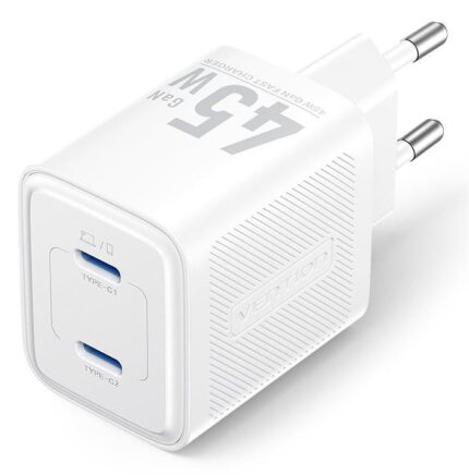 Vention Mobile Wall 45W Usb-C/2P White Fefw0-Eu
