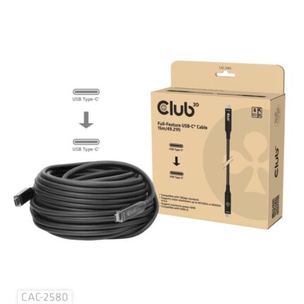 Club3D Usb-C 15M/M/M Cac-2580