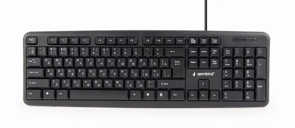 028ad393-916a-4826-85f0-ceeae84150dd KEYBOARD STANDART USB RUS/BLACK KB-U-103-RU GEMBIRD - Image 1