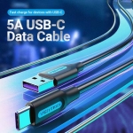 CABLE USB-C TO USB2.0/1M PVC BLACK CORBF VENTION - Image 2