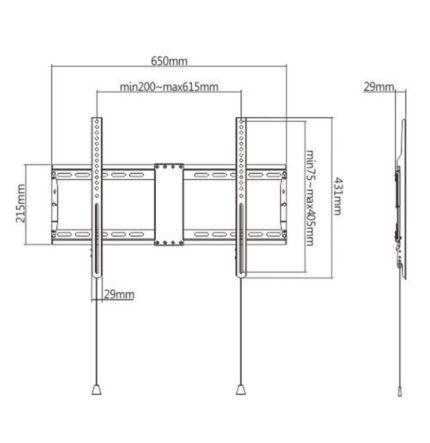 GEMBIRD TV SET ACC WALL MOUNT 37-80"/WM-80F-01 GEMBIRD