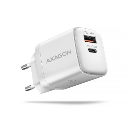 AXAGON MOBILE CHARGER WALL USB 20W/2PORT WHITE ACU-PQ20W AXAGON