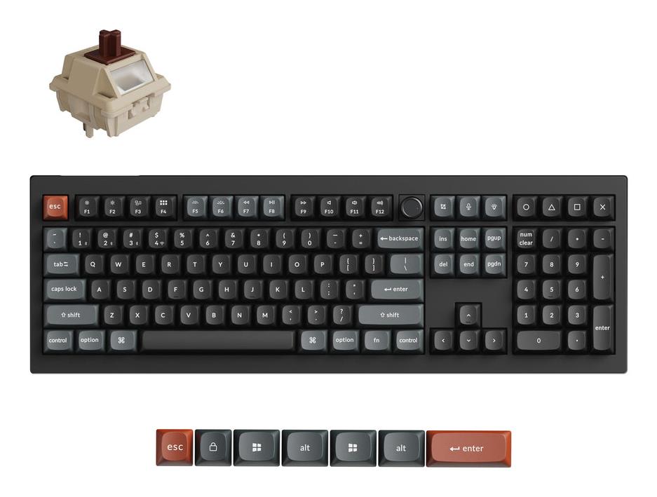 071eae2b-903e-4787-a61d-21df3cd882ef-1 KEYCHRON KEYBOARD WRL V6 ULTRA/BLACK V6U-D3 KEYCHRON - Image 1