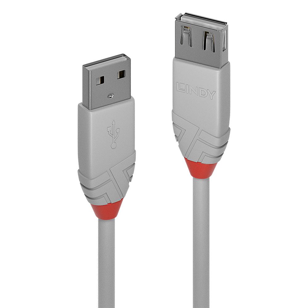 0a4c0e59-f3a6-4611-9aa1-57323a1235ab CABLE USB2 TYPE A 0.2M/ANTHRA 36710 LINDY - Image 1