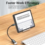 CABLE USB2.0C MALE TO A FEMALE/0.15M BLACK CCSBB VENTION - Image 5