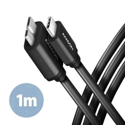 AXAGON CABLE USB-C TO MICRO-B 1M/SPEED BLK BUMM3-CM10AB AXAGON