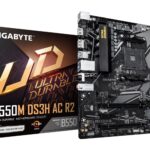 GIGABYTE Mainboard|GIGABYTE|AMD B550|SAM4|Micro-ATX|Memory DDR4|Memory slots 4|B550MDS3HACR2