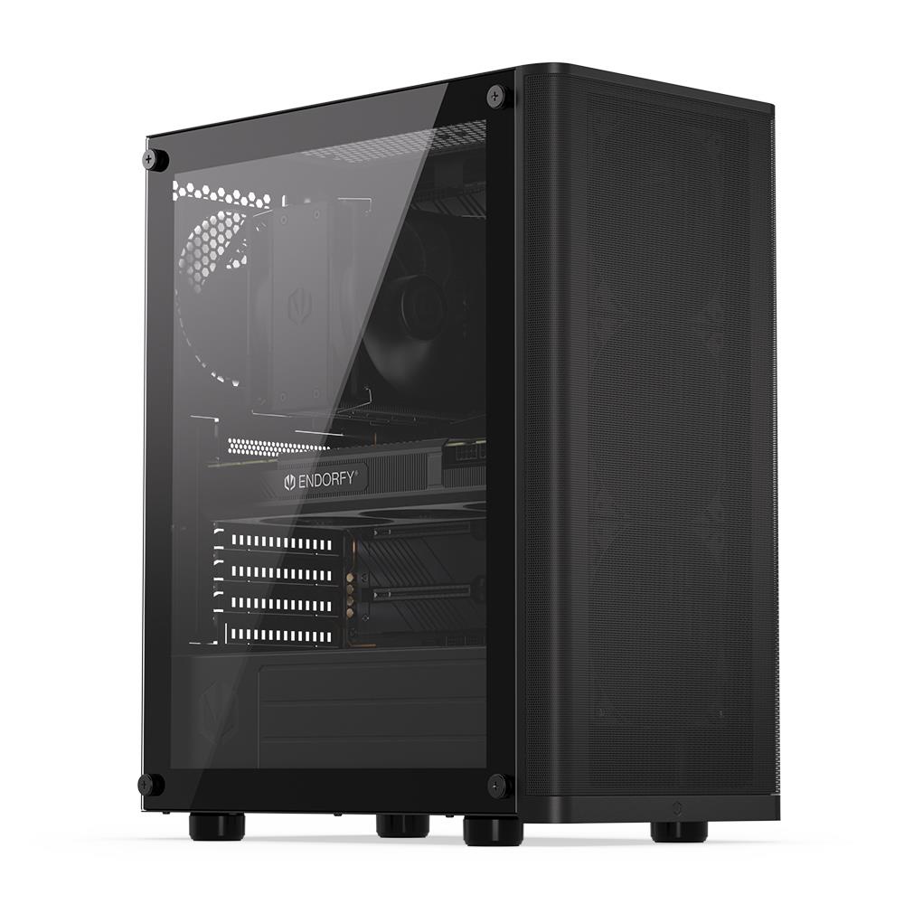 102ffb44-e48b-468d-93b5-7d62074a00d5-1 ENDORFY Case|ENDORFY|Ventum 200 Air|MicroTower|Case product features Transparent panel|Not included|ATX|MicroATX|MiniITX|Colour Black|EY2A002 - Image 1