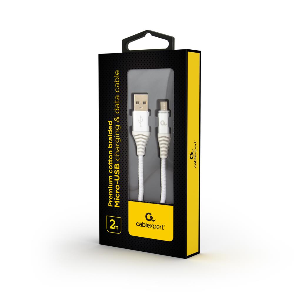 104a967b-4f32-4059-a20e-a005bc763a14 CABLE USB2 TO MICRO-USB 2M/CC-USB2B-AMMBM-2M-BW2 GEMBIRD - Image 1