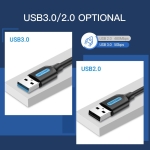 CABLE USB3.0 MALE TO MALE/0.5M BLACK CONBD VENTION - Image 15