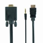 GEMBIRD CABLE HDMI TO VGA +3.5MM/1.8M A-HDMI-VGA-03-6 GEMBIRD