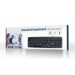 KEYBOARD STANDART USB ENG BIG/LETT. BLACK KB-US-103 GEMBIRD - Image 2