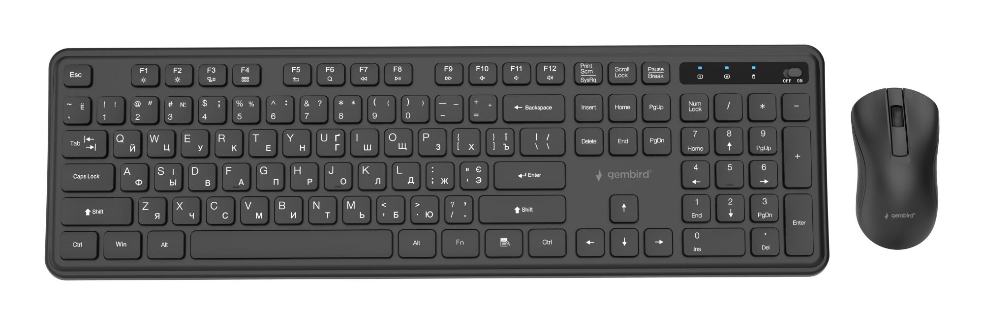 16c7cb9f-419a-436c-839e-bdbaec649a77-1 GEMBIRD KEYBOARD +MOUSE WRL CYRILLIC/BK KBS-WPS-01-CYRL GEMBIRD - Image 1