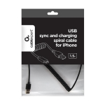 CABLE LIGHTNING TO USB2 1.5M/SPIRAL CC-LMAM-1.5M GEMBIRD - Image 4