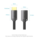CABLE HDMI MALE/FEMALE 4K/1M BLACK AHCBF VENTION - Image 13