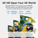 CABLE HDMI MALE/FEMALE 4K/2M BLACK AHCBH VENTION - Image 4