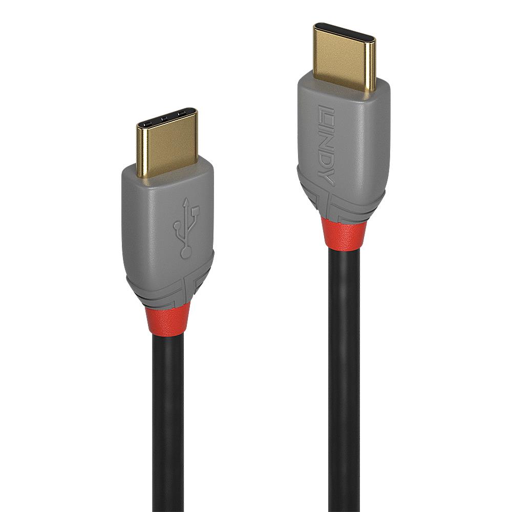 1bb81827-3650-4e7c-9c13-f3d7247ee78a LINDY CABLE USB2 TYPE C 1M/ANTHRA 36871 LINDY - Image 1