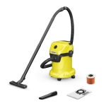 KARCHER Vacuum Cleaner|KARCHER|Input power 1000 W|Dust capacity 17 L|Drum vacuum|Cleaning type Dry&wet|Dust container Dust bag|Colour Black/Yellow|1.628-130.0