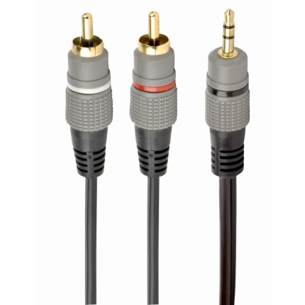 GEMBIRD CABLE AUDIO 3.5MM TO 2RCA 2.5M/GOLD CCA-352-2.5M GEMBIRD