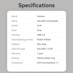 MEMORY READER USB-C/MICROSD CLMH0 VENTION - Image 10