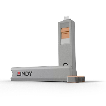 LINDY USB PORT TYPE-C BLOCKER 4PACK/ORANGE 40428 LINDY