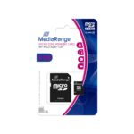 MEDIARANGE MEMORY MICRO SDHC 8GB C10/W/ADAPTER MR957 MEDIARANGE
