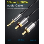 CABLE AUDIO 3.5MM TO 2XRCA/1.5M BCFBG VENTION - Image 2