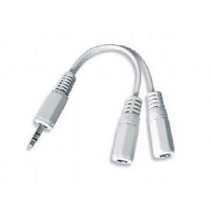 GEMBIRD CABLE AUDIO SPLITTER 3.5MM/10CM WHITE CCA-415W GEMBIRD