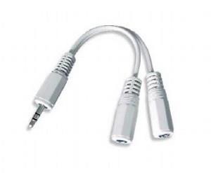 2948 GEMBIRD CABLE AUDIO SPLITTER 3.5MM/10CM WHITE CCA-415W GEMBIRD - Image 1