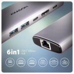 AXAGON I/O HUB USB-C 6IN1 10GBPS/0.15M HMC-6G2L AXAGON