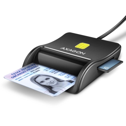 AXAGON CARD READER FLAT SMARTCARD 4SL/USB2.0 1.3M CRE-SM3SD AXAGON