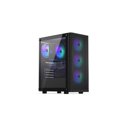 ENDORFY Case|ENDORFY|Ventum 200 ARGB|MidiTower|Case product features Transparent panel|Not included|ATX|MicroATX|MiniITX|Colour Black|EY2A014