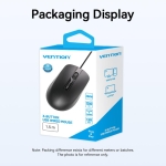 MOUSE USB OPTICAL BLACK/KTABG VENTION - Image 13