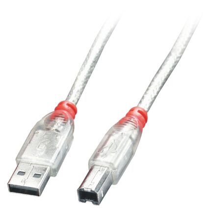 LINDY CABLE USB2 A-B 2M/TRANSPARENT 41753 LINDY