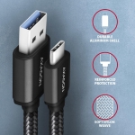 CABLE USB-C TO USB3.2 1M/BLACK BUCM3-AM10AB AXAGON - Image 3