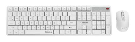 GEMBIRD KEYBOARD +MOUSE WRL ENG/WHITE KBS-WMS-01-W GEMBIRD